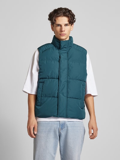 Jack & Jones Steppweste mit Stehkragen Modell 'BRADLEY' Petrol 4