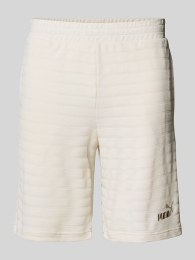 PUMA PERFORMANCE Slim Fit Shorts mit Strukturmuster Modell 'ESS ELEVATED' Offwhite 2