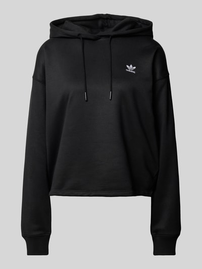 adidas Originals Hoodie met extra brede schouders en labelstitching Zwart - 2