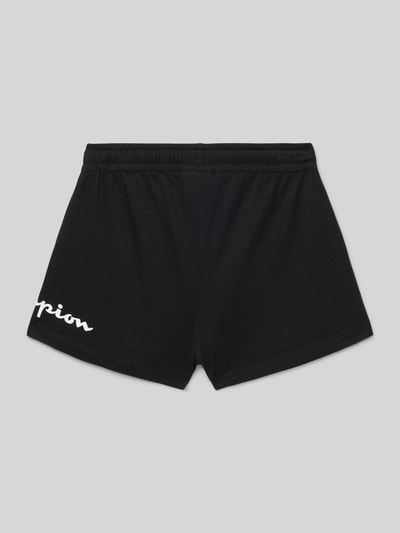 CHAMPION Regular fit sweatshorts met labelprint Zwart - 3