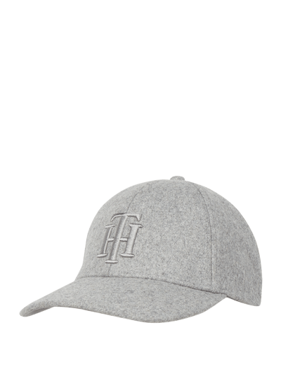 Tommy Hilfiger Cap mit Woll-Anteil Modell 'Melton' Silber Melange 1