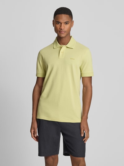 BOSS Orange Koszulka polo o kroju regular fit z czystej bawełny model 'PRIME' Oliwkowy 4