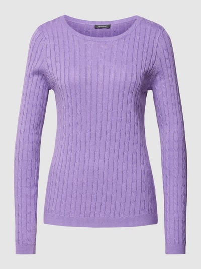 Montego Gebreide pullover met kabelpatroon Violet - 2