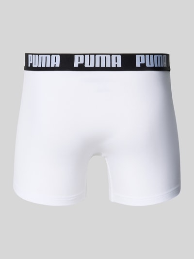Produktfoto, weißer Trunk aus Baumwoll-Mix im 6er-Pack Modell 'Everyday' von PUMA für Herren Pant & Trunk, schwarzer Bund mit Logo