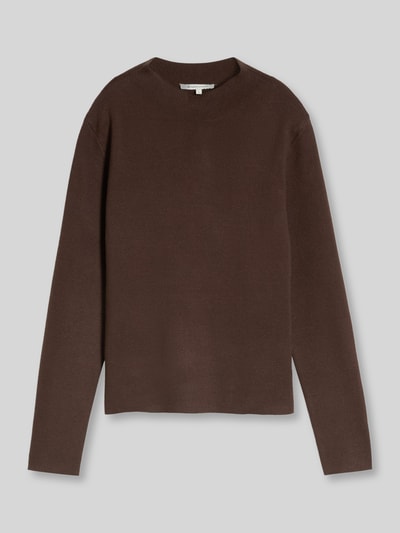 Tom Tailor Denim Sweter z golfem typu mock neck Ciemnobrązowy 2