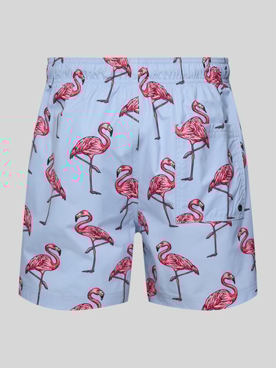 Jack & Jones Regular Fit Badeshorts mit Gesäßtasche Modell 'MAUI' Hellblau 3