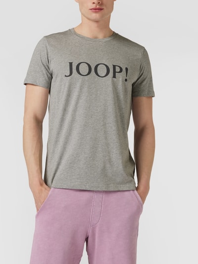 JOOP! Collection T-shirt met labelprint Zilver - 4