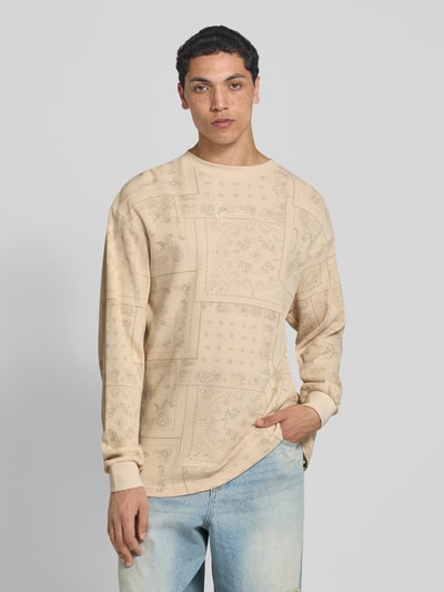 KARL KANI Shirt met lange mouwen en labelstitching Middenbruin - 4