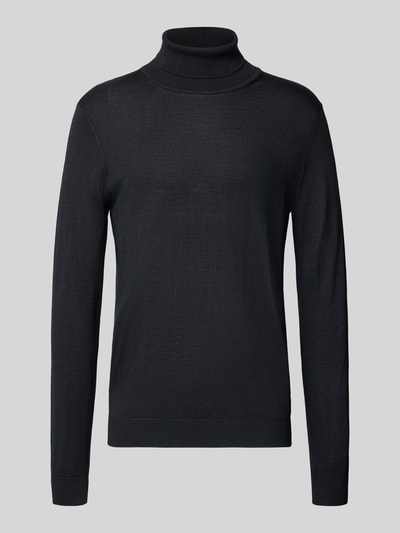Christian Berg Men Pullover aus Merino-Mix mit Rollkragen Black 2