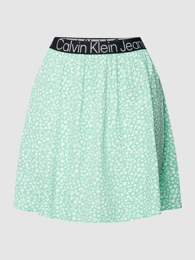 Calvin Klein Jeans Minirock mit floralem Allover-Muster Gruen 2