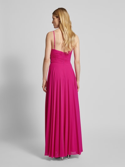 Mascara Abendkleid mit Raffungen Pink 5