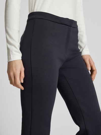 Marc O'Polo Regular fit stoffen broek van katoenmix met persplooien Marineblauw - 3