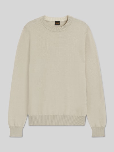 BOSS Orange Regular Fit Strickpullover aus Baumwoll-Kapok-Mix Modell 'KLAPOK' Sand 2