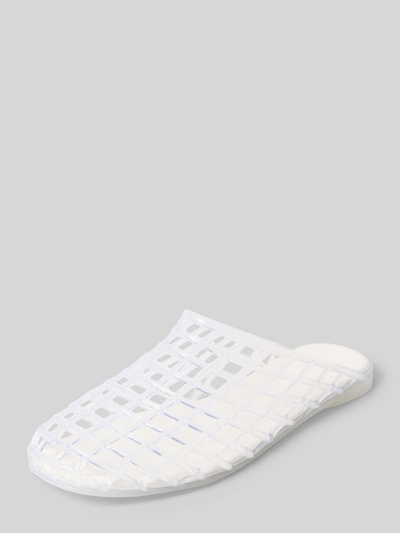 BIANCO Clogs in semitransparentem Design Weiss 1