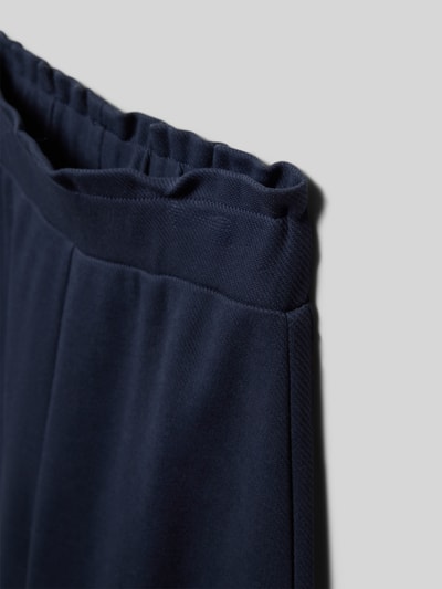 Produktfoto, dunkelblaue Hose mit weitem Bein Modell 'SARGI' von Mango aus Baumwoll-Mix, elastischer Bund, glatte Oberfläche, Kinder Hose