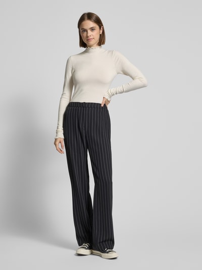 Review High waist stoffen broek met knoop, haakjes- en ritssluiting  - 1