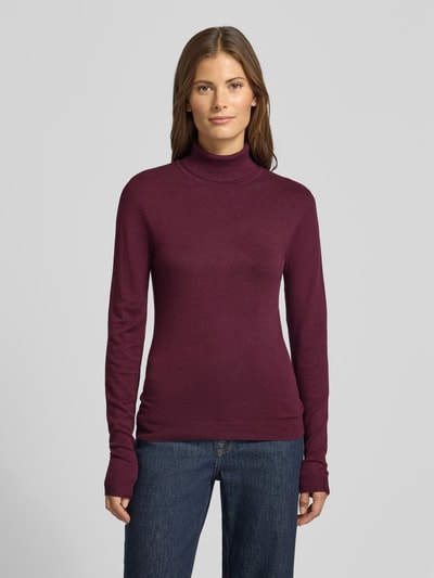 Vero Moda Slim coltrui van viscosemix, model 'GLORY' Bordeaux - 4