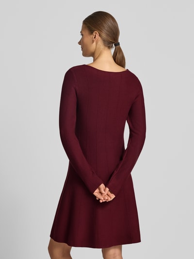 VILA Strickkleid mit Rundhalsausschnitt Modell 'VALUNI' Bordeaux 5