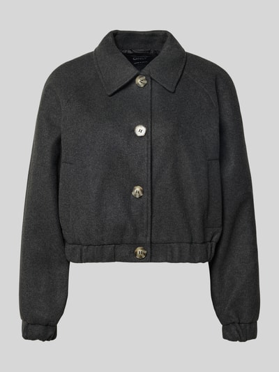 Only Bluzon krótki z raglanowymi rękawami model ‘NANCY LIFE’ Antracytowy melanż 2