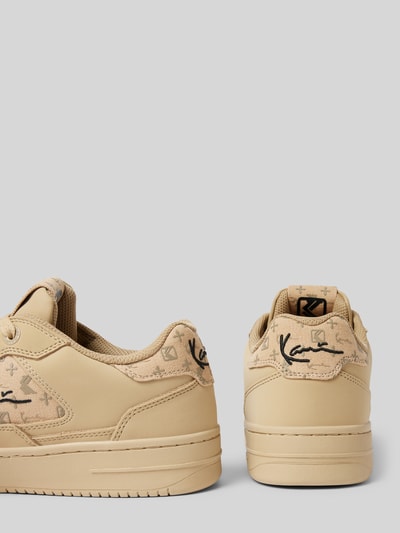 KARL KANI Leren sneakers met labelstitching Beige - 2