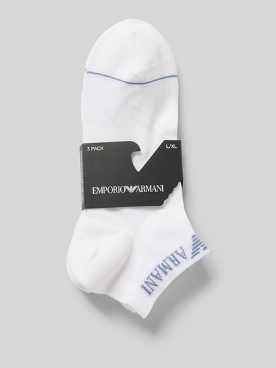 Emporio Armani Socken mit Label-Print im 3er-Pack Weiss 3