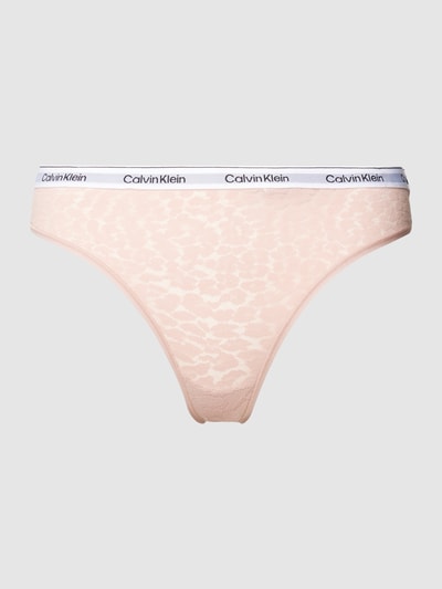 Calvin Klein Underwear Stringi ze zwierzęcym nadrukiem Różowawy 1