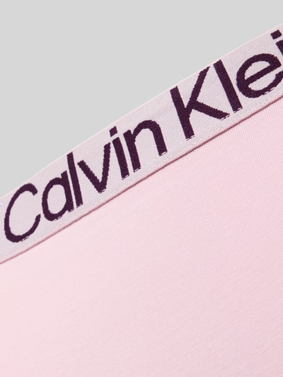 Produktfoto, Slip aus Baumwoll-Mix mit Label-Bund von Calvin Klein Underwear in zartem Rosa mit weich strukturierter Oberfläche und grauem Bund