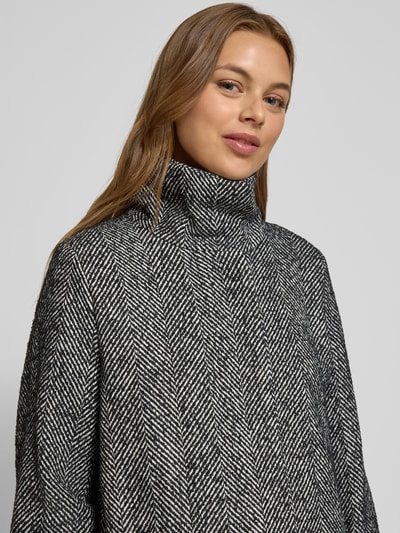 Christian Berg Woman Selection Relaxed Fit Mantel mit Woll-Anteil Anthrazit Melange 3