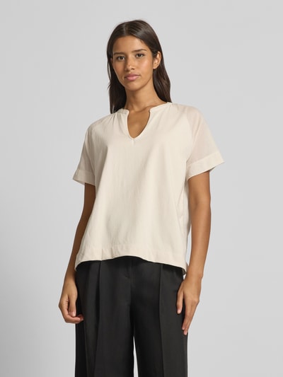 Marc O'Polo Relaxed Fit Blusenshirt aus reiner Baumwolle Sand 4