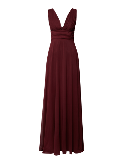 TROYDEN COLLECTION Abendkleid mit Raffungen Kirsche 2