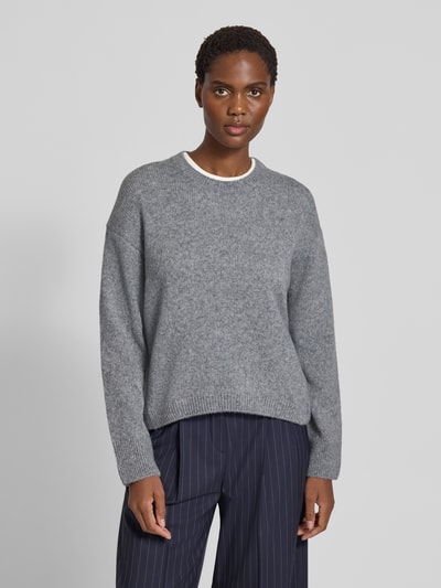Marc O'Polo Loose fit gebreide pullover van scheerwolmix Middengrijs - 4