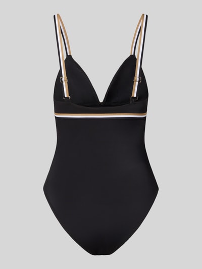 BOSS Badeanzug mit Label-Applikation Modell 'ICONIC' Black 3