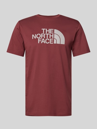 The North Face T-Shirt mit Label-Print Modell 'EASY' Bordeaux 1