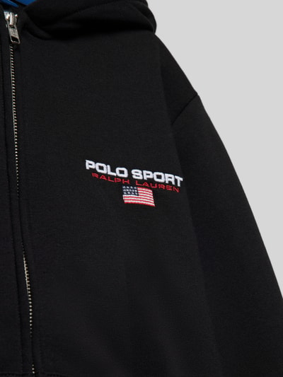 Polo Sport Bluza rozpinana z wyhaftowanym logo Czarny 2