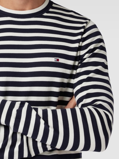 Tommy Hilfiger Strickpullover mit Label-Stitching Marine 3