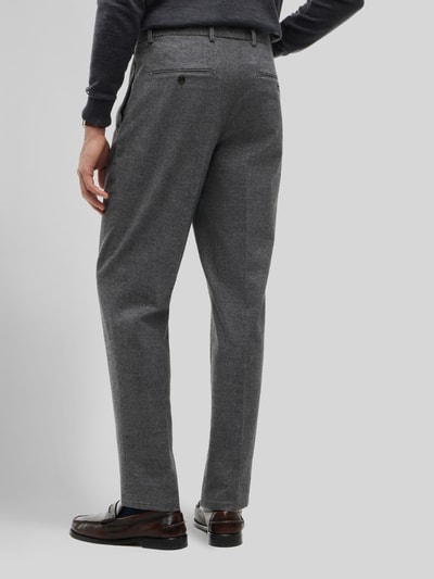 Tommy Hilfiger Spodnie z zakładkami w pasie o kroju tapered fit z mieszanki bawełny Antracytowy 5