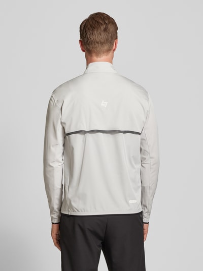 EA7 Emporio Armani Sweatshirt mit Stehkragen Modell 'VENTUS' Hellgrau 5