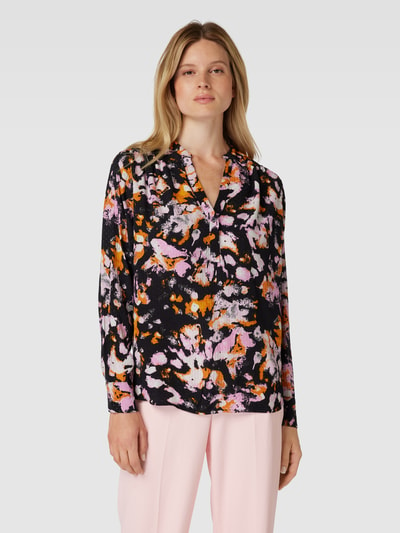 Selected Femme Blouseshirt met all-over motief, model 'IRENE' Zwart - 4