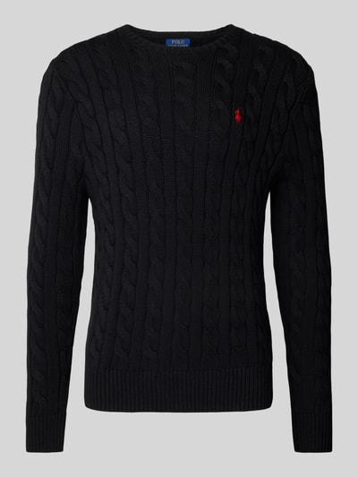 Polo Ralph Lauren Regular Fit Strickpullover aus reiner Baumwolle Modell 'DRIVER' BLACK 2