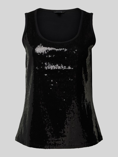 comma Tanktop mit Paillettenbesatz Black 2