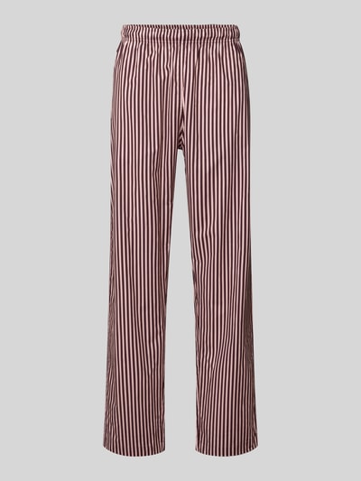 POCKIES Regular Fit Pyjama-Hose mit elastischem Bund Bordeaux 1