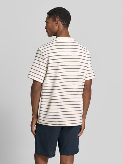 Selected Homme damski t-shirt o kroju regular fit z mieszanka bawełny model 'DJANGO' Écru 5
