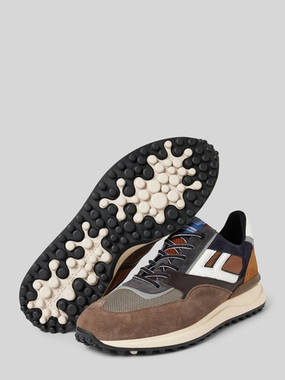 Floris Van Bommel Ledersneaker mit profilierter Sohle Modell 'Noppi' Taupe 3