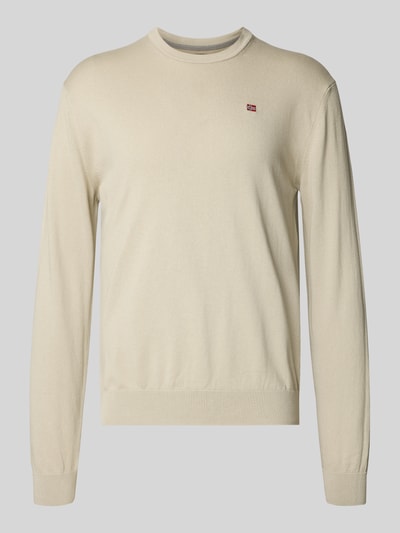 Napapijri Regular Fit Longsleeve mit Logo-Stitching Modell 'Droz' Mittelgrau 2