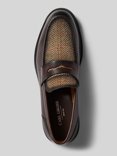 Carl Gross Loafers mit Label-Detail Modell 'UNICA' Dunkelbraun 3