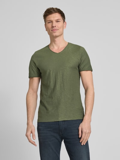 MCNEAL T-Shirt mit V-Ausschnitt Khaki 4