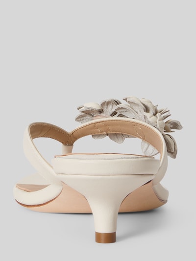 Lauren Ralph Lauren Zehentrenner aus echtem Leder mit Kitten Heel Offwhite 4