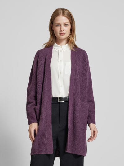 BOSS Orange Cardigan mit offener Vorderseite Modell 'FELVASSY' Aubergine 4