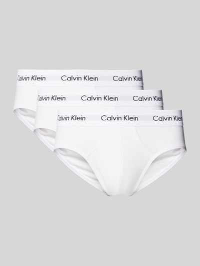 Calvin Klein Underwear Slip mit Label-Bund im 3er-Pack Weiss 1