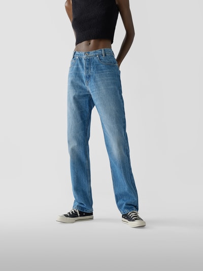 Rabanne Mid Rise Jeans im Relaxed Fit Hellblau 4